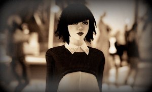 Avatar Alphabet: H is for Hair: selenium toned print of Vanessa Blaylock dancing at The Beachwood Club