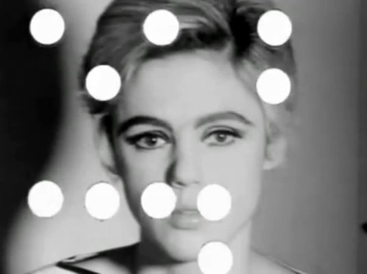 Edie Sedgwick Screen Test: still frame from Edie Sedgwick's "Screen Test" at Andy Warhol's Factory.