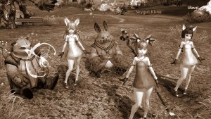 Avatars from the "galactic" VB Friends group, including World of Warcraft, Lord of the Rings Online, Second Life, et al, gathered for a field trip to the virtual world of Tera