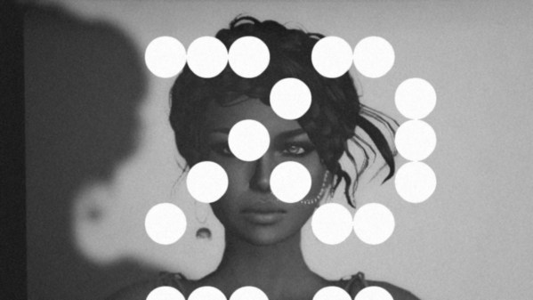 black-and-white still image from 16mm film of close up of Strawberry Singh