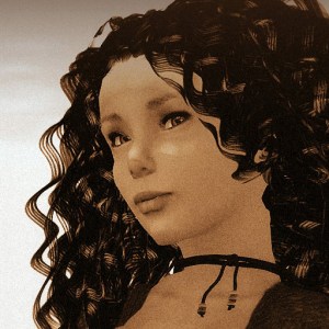 sepia toned photo, headshot, of Ama Ree, taken in 1 January 2015