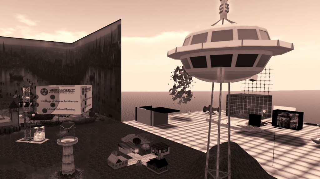 view of the College of Avatar Architecture @LEA1 and featuring 3 towers of different heights