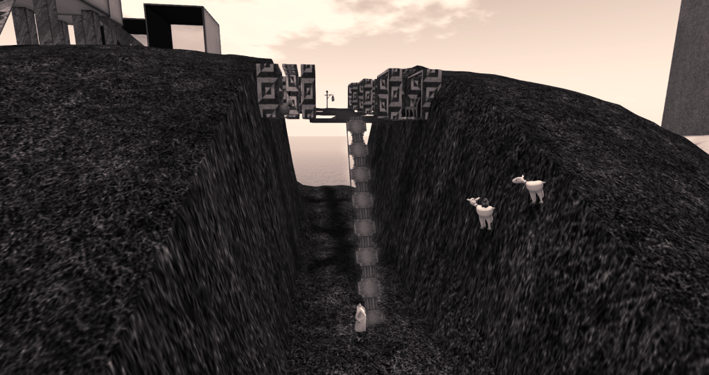 architectural experiment in a mountain gorge