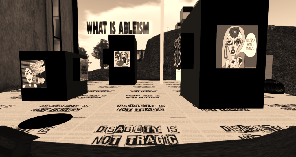 posters discussing ableism