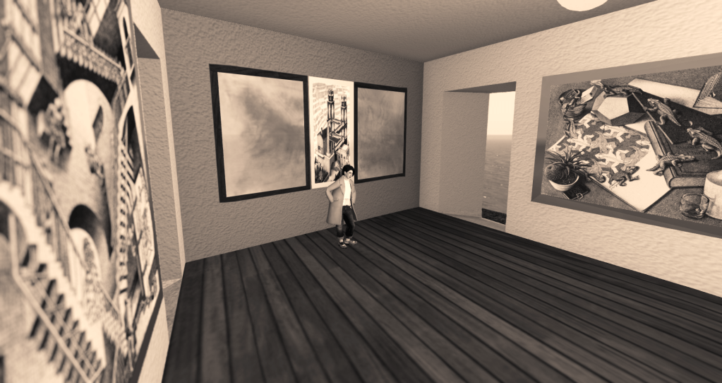 Elizabeth Taylor Swift walking inside Chris Craft's Ames Room