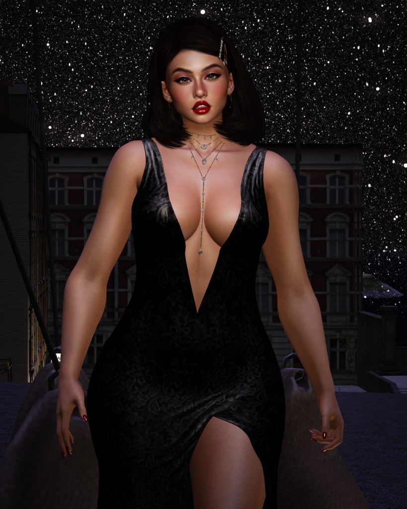 Kate Nova on the rooftop of the GNC building in the New Berlin region of Second Life. 