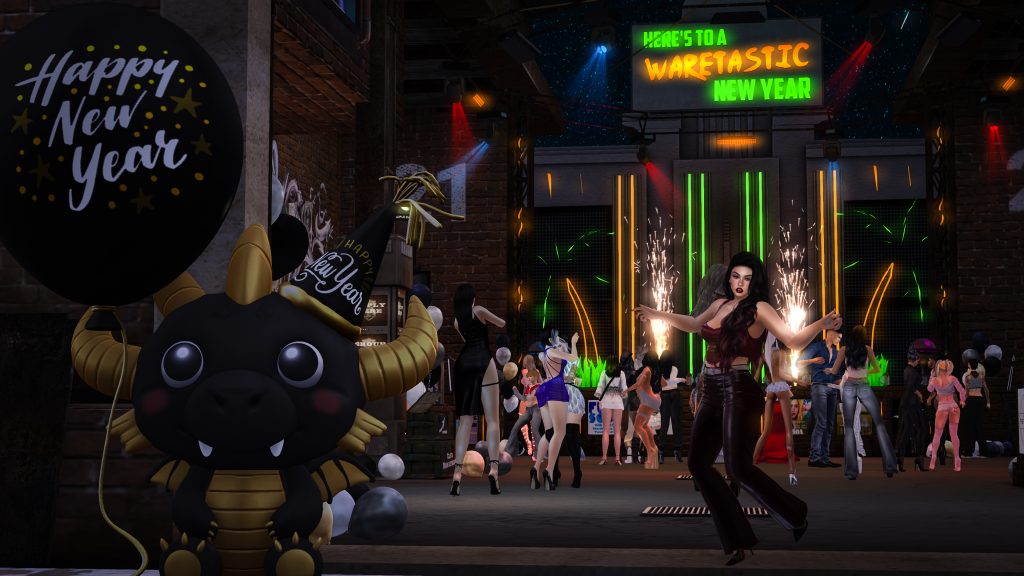 Kate Nova contemplating her Second Life Blogroll by dancing at Warehouse 21 in the Mystic Harbor region of Second Life.