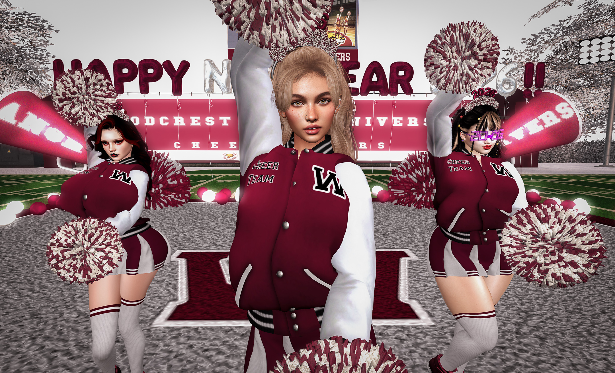 NY Eve Cheer Practice & Fireworks!